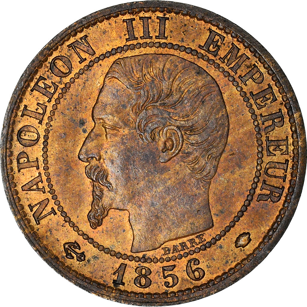Monnaie, France, Napoleon III, Centime, 1856, Marseille, SUP+, Bronze