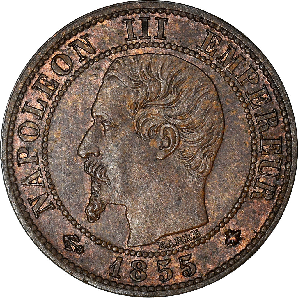 Münze, Frankreich, Napoleon III, Napoléon III, Centime, 1855, Strasbourg, VZ+