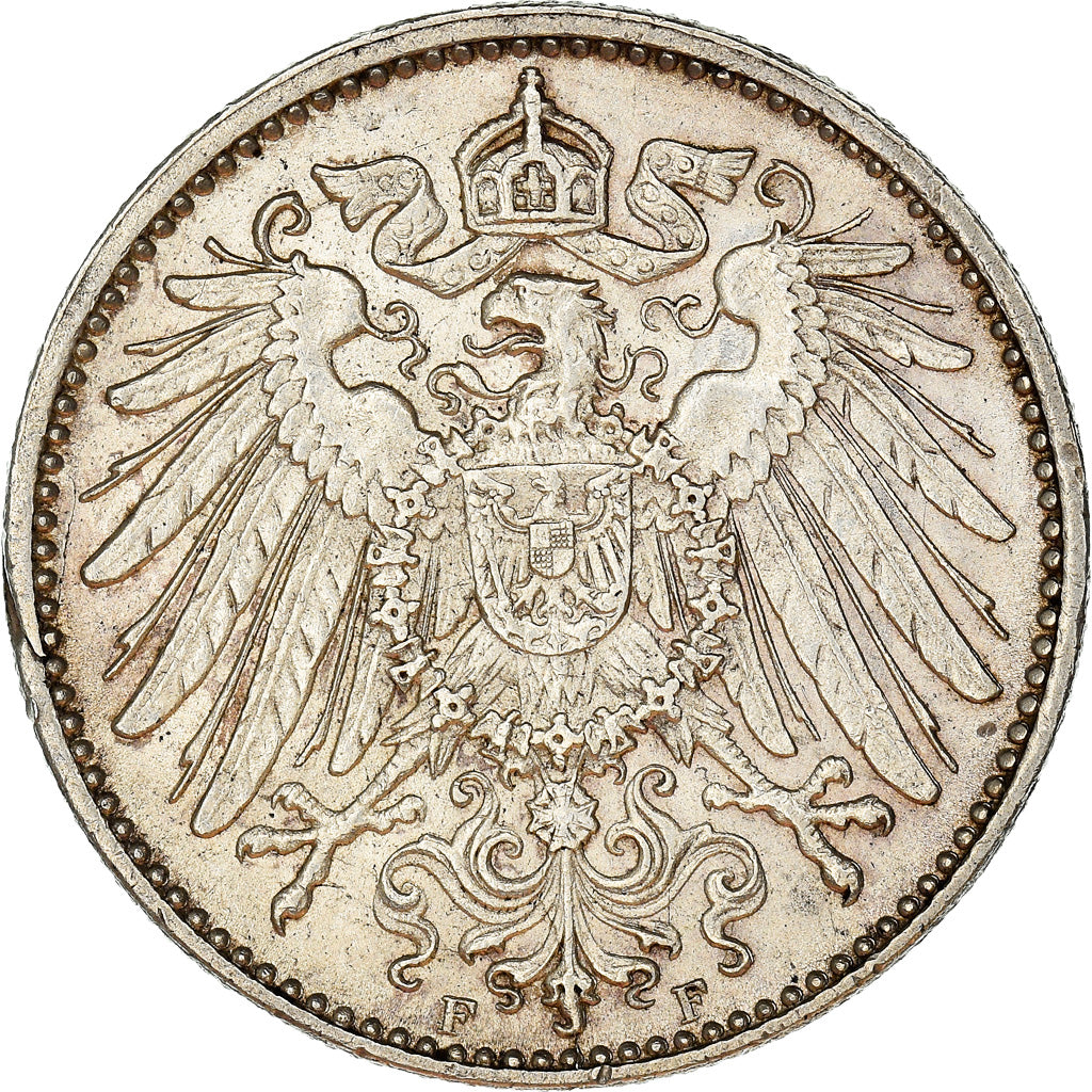 Coin, GERMANY - EMPIRE, Wilhelm II, Mark, 1912, Stuttgart, AU(55-58), Silver