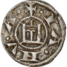 Coin, Italy, GENOA, Republic, Denaro, 1139-1339, Genoa, EF(40-45), Silver