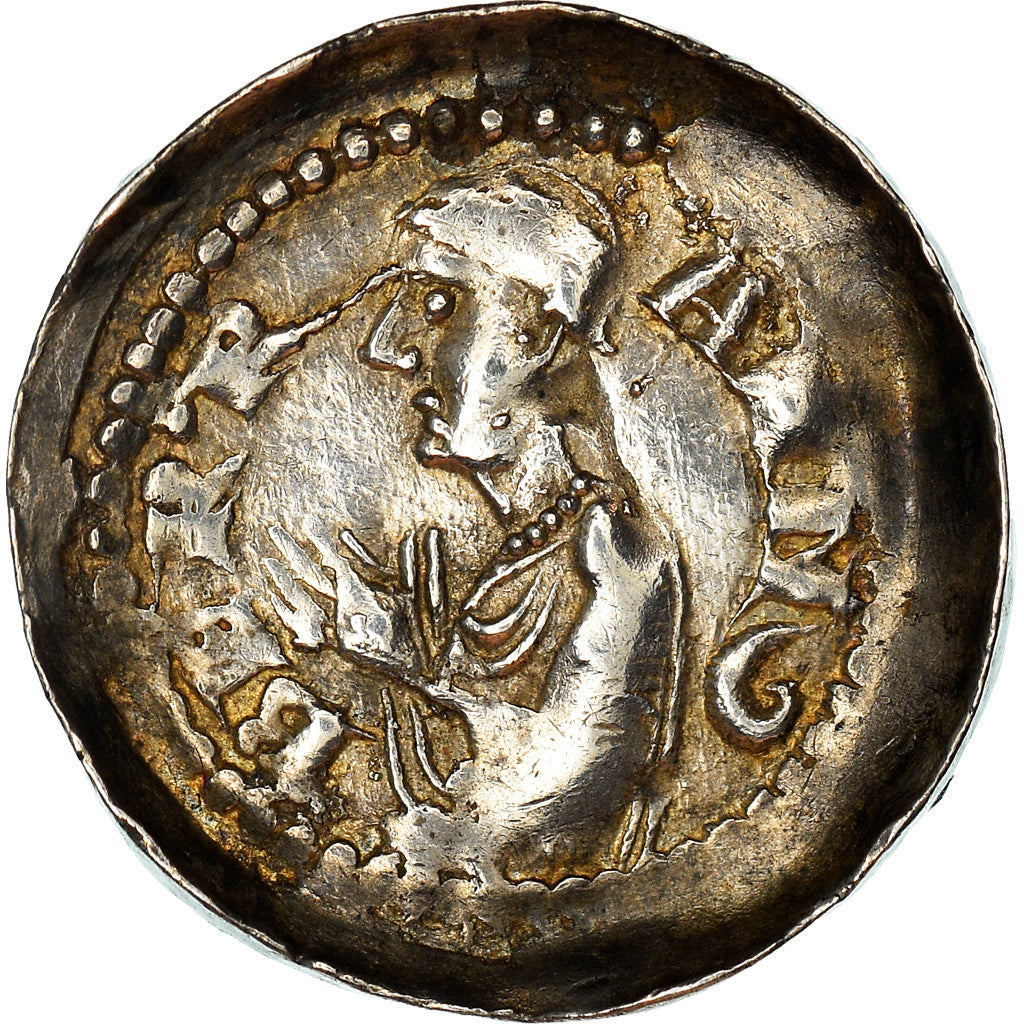 Coin, France, LORRAINE, Bertram, Pfennig, 1180-1212, Metz, AU(50-53), Silver