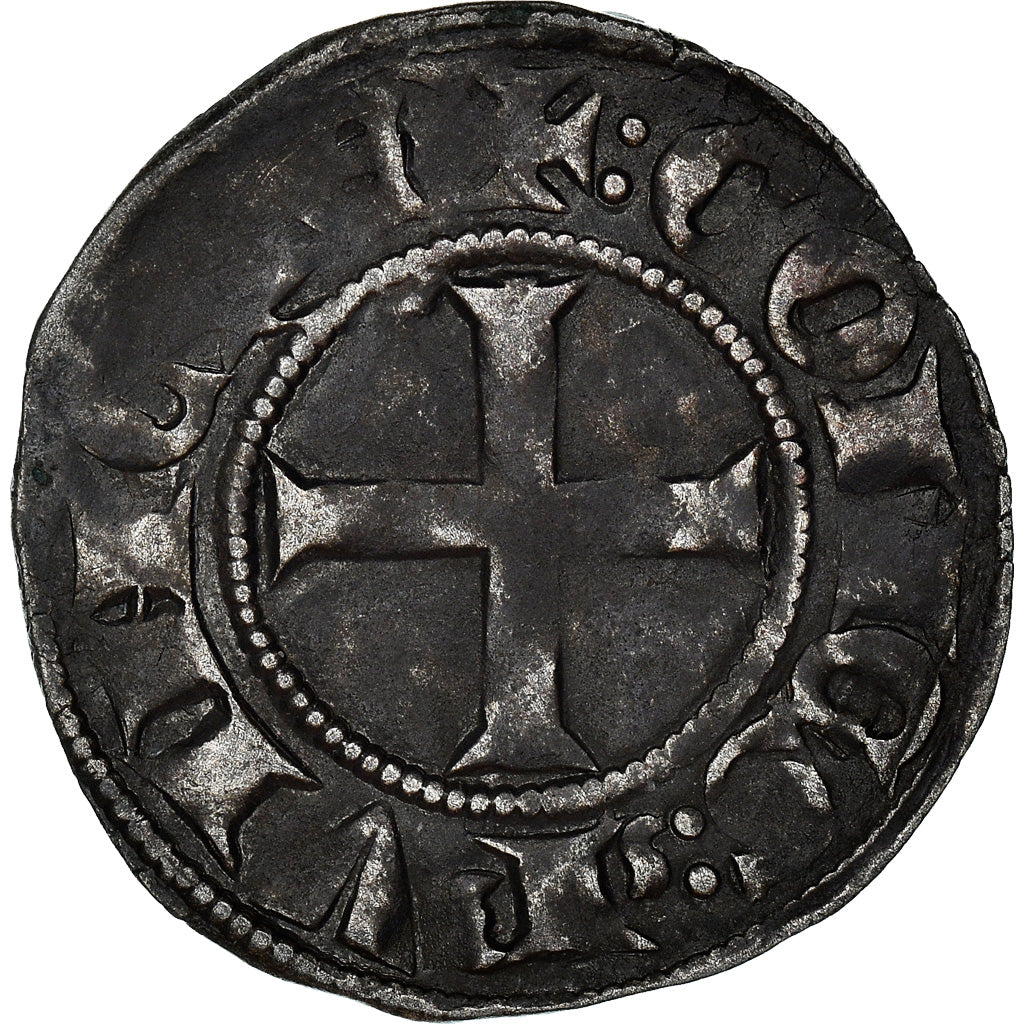 Monnaie, France, Provence, Charles I d'Anjou, Denier, 1277-1285, TTB, Billon