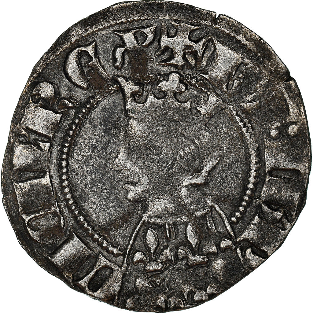 Moneta, Francia, Provence, Charles II d'Anjou, Double Denier, 1285-1309, Saint