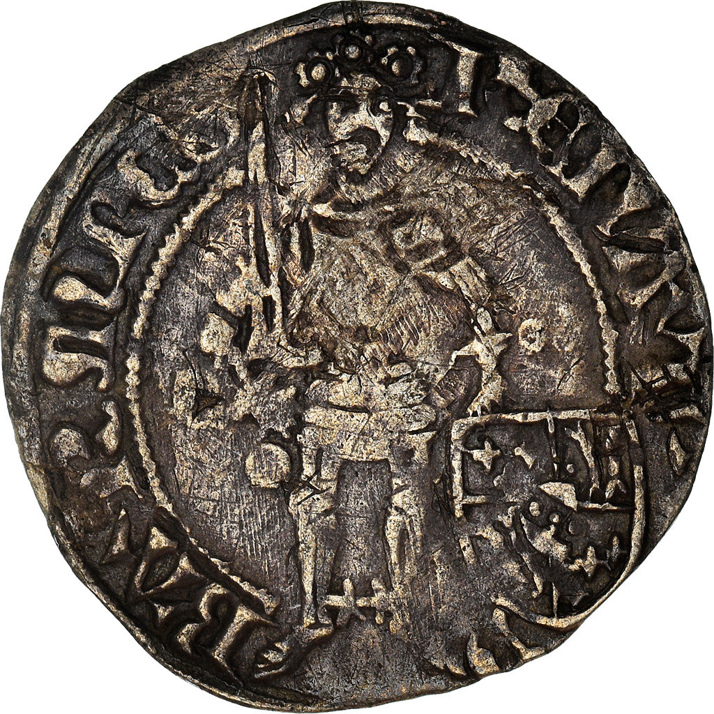 Moneda, Francia, LORRAINE, René Ier d'Anjou, Gros, 1422-1431, Saint-Mihiel