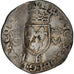 Monnaie, France, Henri II, Douzain aux croissants, 1551, Rouen, TB, Billon