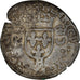 Moeda, França, Henri II, Douzain aux croissants, 1552, La Rochelle, VF(30-35)
