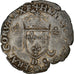 Moneta, Francja, Henri II, Douzain aux croissants, 1554, Lyon, VF(30-35), Bilon