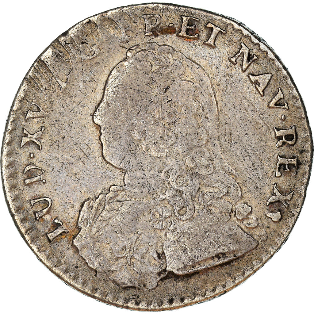 Moeda, França, Louis XV, 1/10 Écu aux branches d'olivier, 1729, Reims