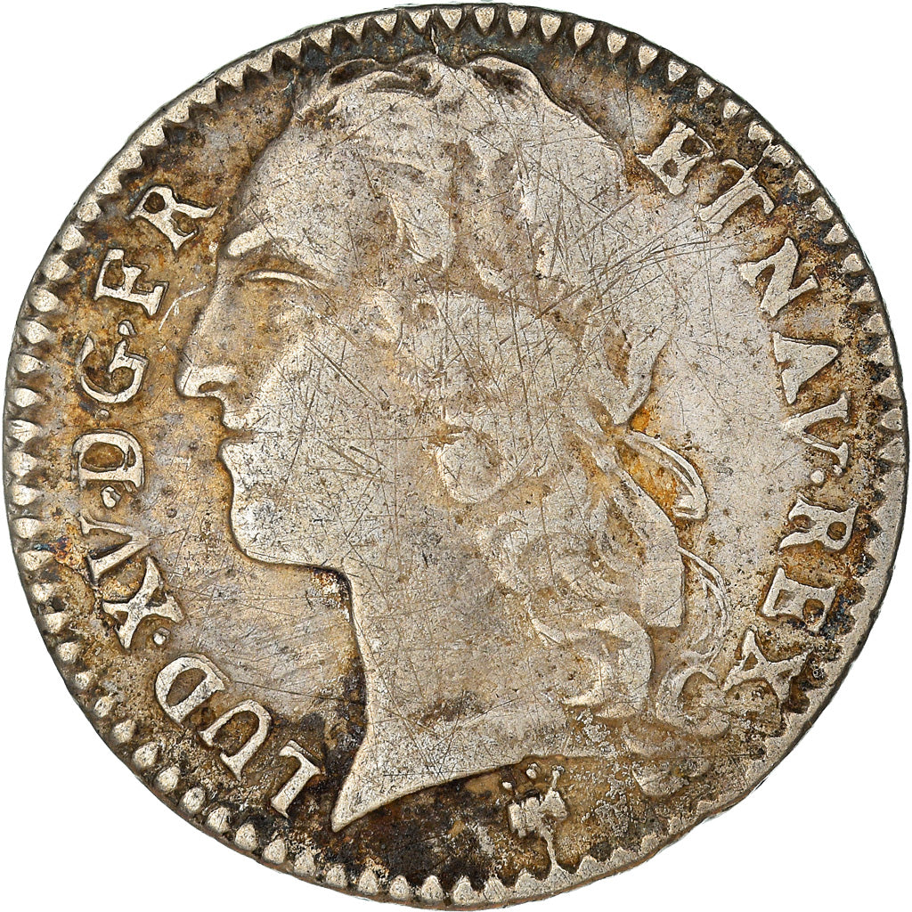 Coin, France, Louis XV, 1/10 Écu au bandeau, 1747, Reims, VF(20-25), Silver