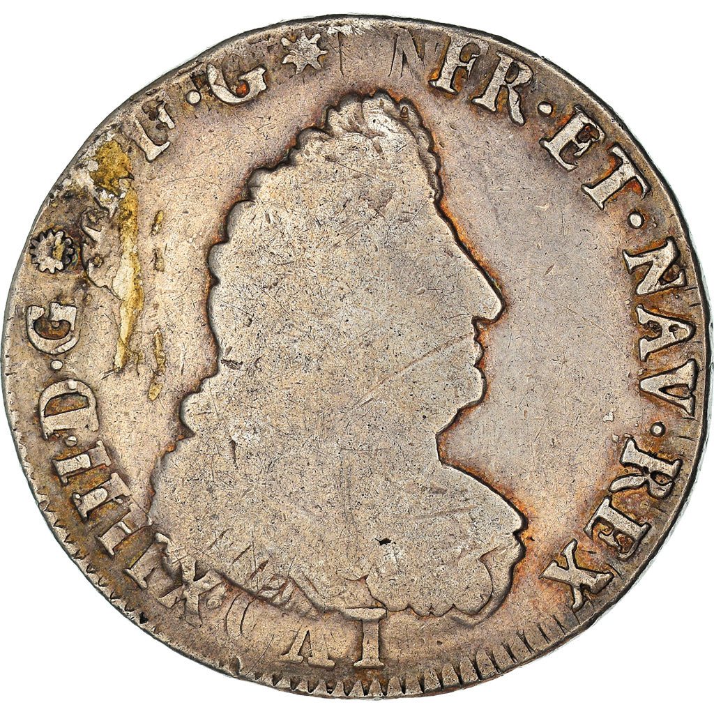 Moneta, Francia, Louis XIV, 1/2 Écu aux huit L, 1704, Reims, B+, Argento
