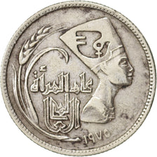 Egypt, 5 Piastres, 1975, EF(40-45), Copper-nickel, KM:447