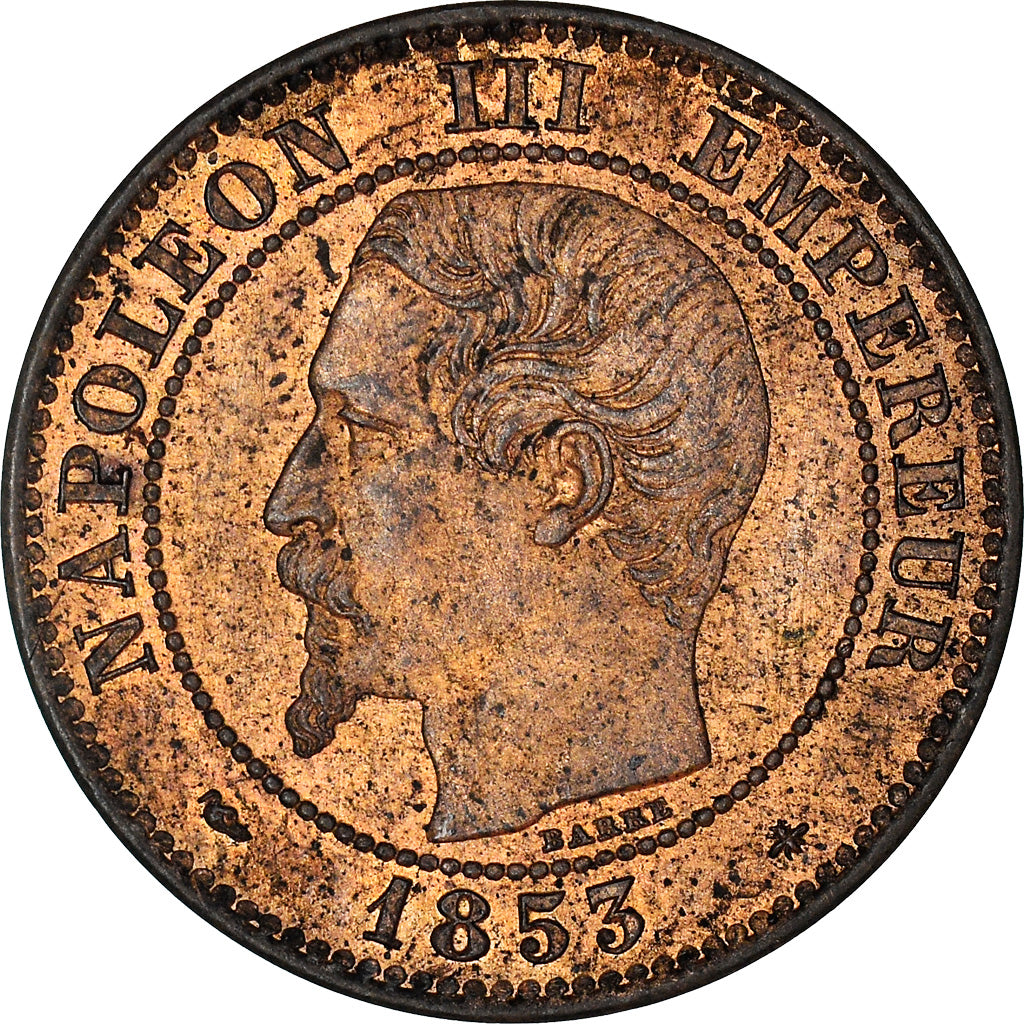 Moneta, Francia, Napoleon III, Napoléon III, 2 Centimes, 1853, Strasbourg, SPL