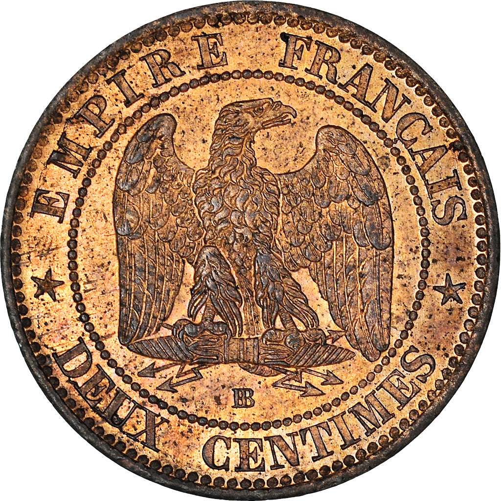 Moneta, Francia, Napoleon III, Napoléon III, 2 Centimes, 1853, Strasbourg, SPL