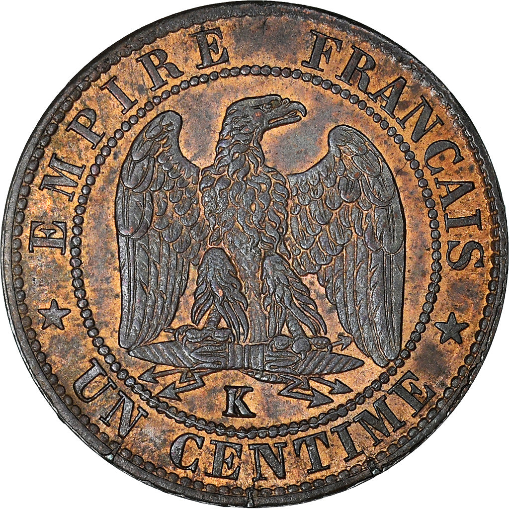 Coin, France, Napoleon III, Napoléon III, Centime, 1856, Bordeaux, AU(55-58)