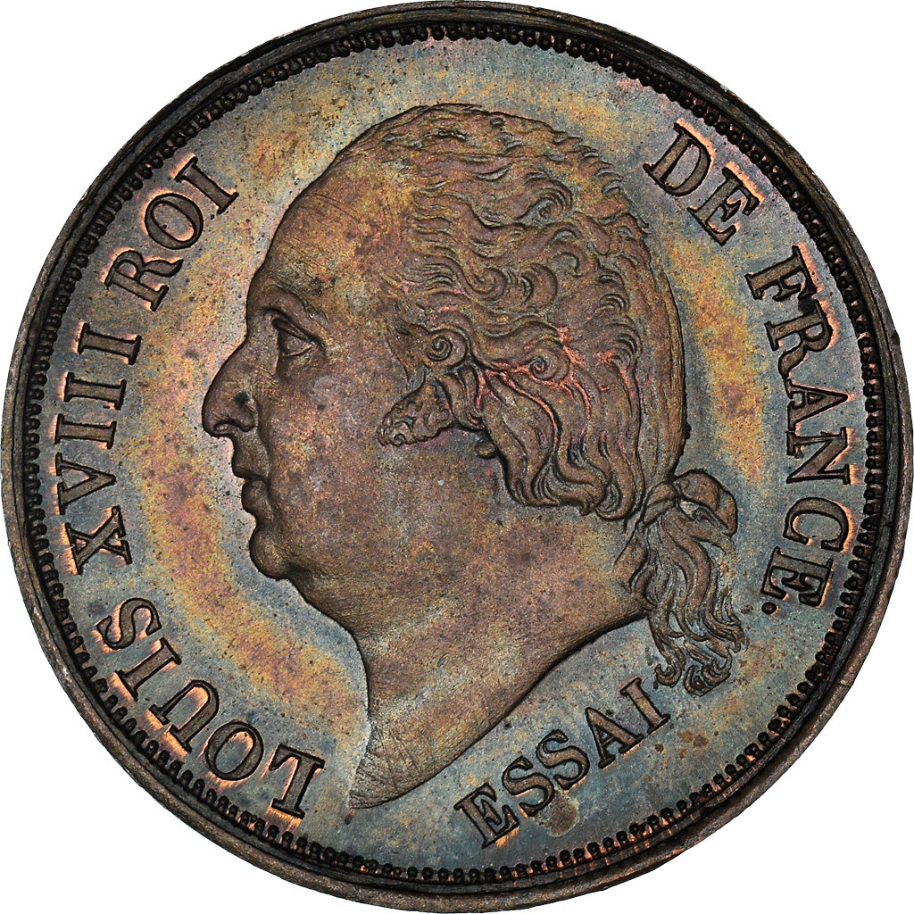 Coin, FRENCH COLONIES, Louis XVIII, 5 Centimes, 1824, Paris, MS(63), Bronze