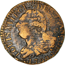 Moneta, Francia, Louis XVI, 3 deniers françois, 3 Deniers, Liard, 1792