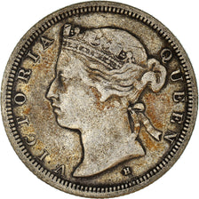 Munten, Hong Kong, Victoria, 20 Cents, 1877, Heaton, FR+, Zilver, KM:7