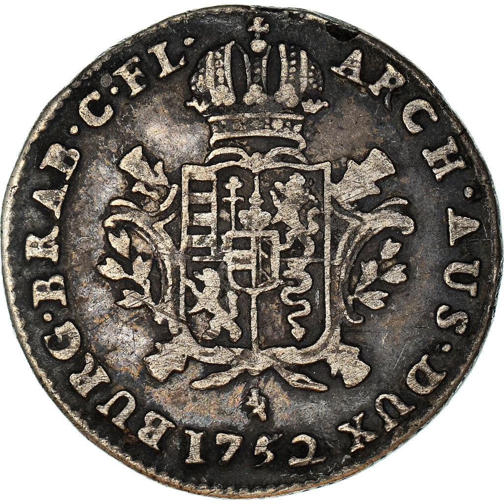 Coin, AUSTRIAN NETHERLANDS, Maria Theresa, 1/8 Ducaton, 1752, Bruges, VF(30-35)