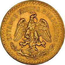 Moneda, México, 50 Pesos, 1923, Mexico City, EBC, Oro, KM:481