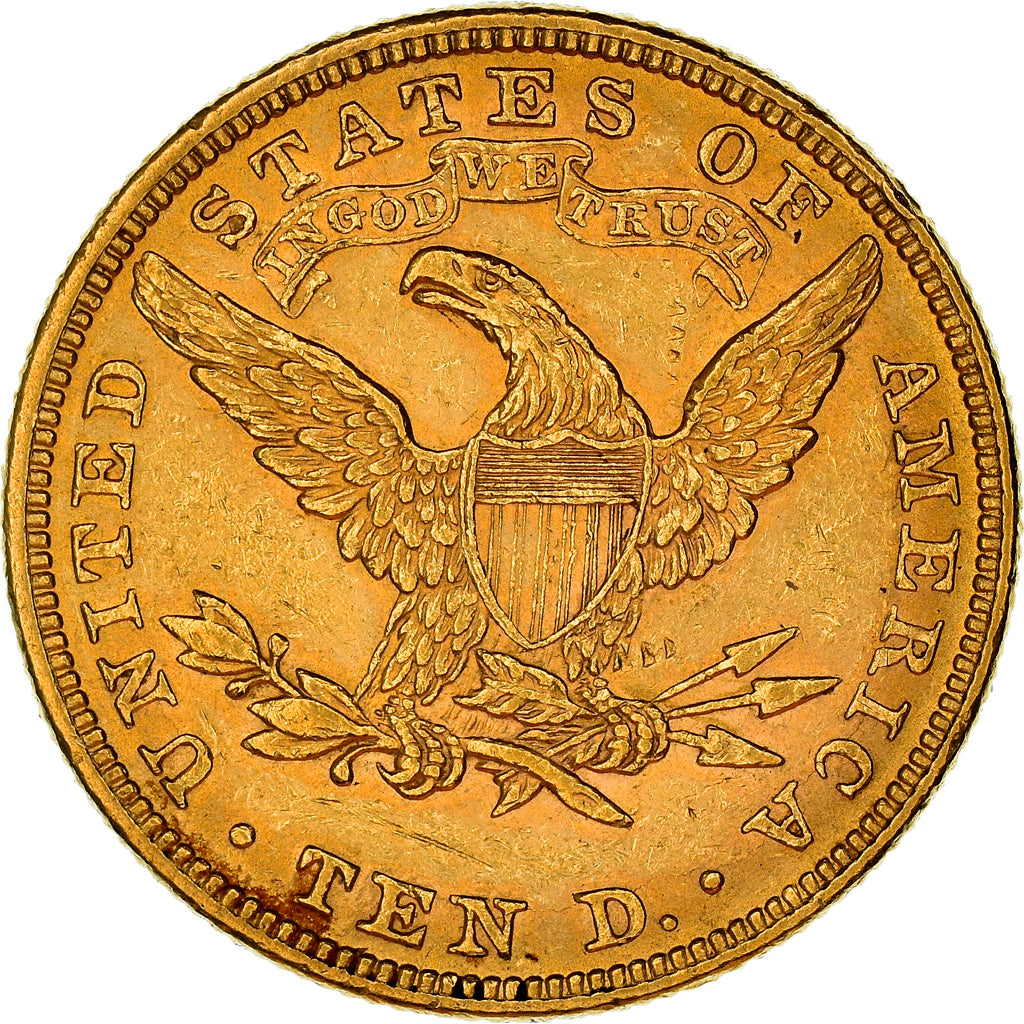 Coin, United States, Coronet Head, $10, Eagle, 1882, U.S. Mint, Philadelphia