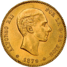 Moneda, España, Alfonso XII, 25 Pesetas, 1879, Madrid, EBC, Oro, KM:673