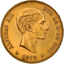 Moneda, España, Alfonso XII, 25 Pesetas, 1878, Madrid, EBC, Oro, KM:673