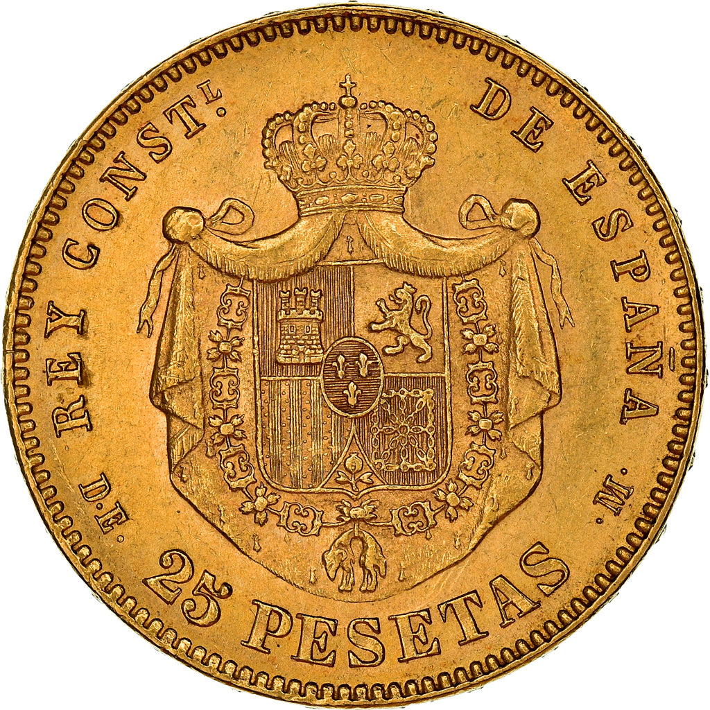 Moneda, España, Alfonso XII, 25 Pesetas, 1878, Madrid, EBC, Oro, KM:673