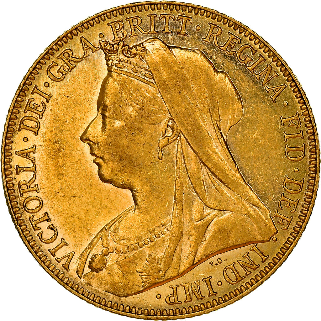 Coin, Australia, Victoria, Sovereign, 1901, Melbourne, AU(55-58), Gold, KM:13