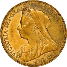 Coin, Australia, Victoria, Sovereign, 1901, Melbourne, AU(55-58), Gold, KM:13