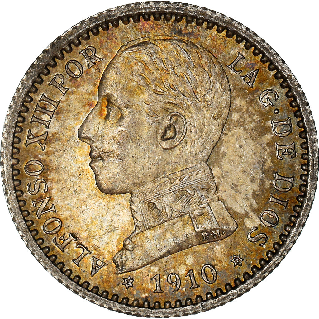 Monnaie, Espagne, Alfonso XIII, 50 Centimos, 1910, Madrid, SPL, Argent, KM:730