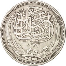 Egypt, Hussein Kamil, 20 Piastres, 1916, EF(40-45), Silver, KM:321