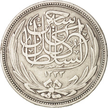 Égypte, Hussein Kamil, 20 Piastres, 1916, TTB, Argent, KM:321