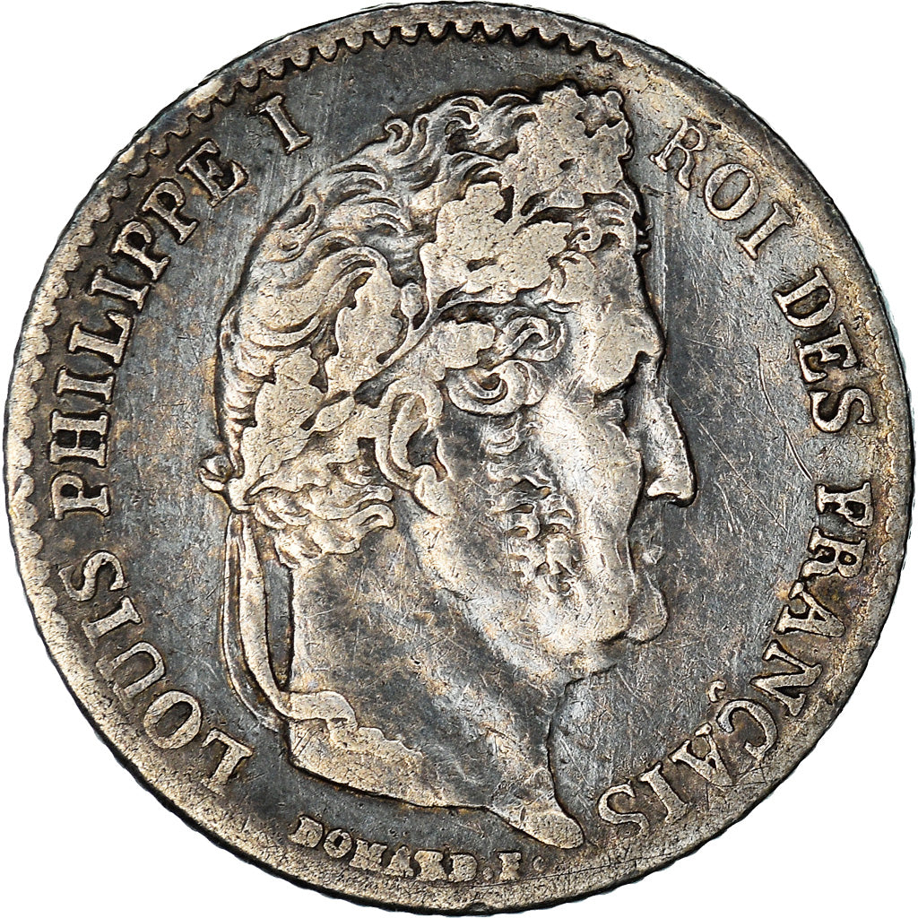 Moneta, Francja, Louis-Philippe, 1/4 Franc, 1843, Paris, AU(50-53), Srebro