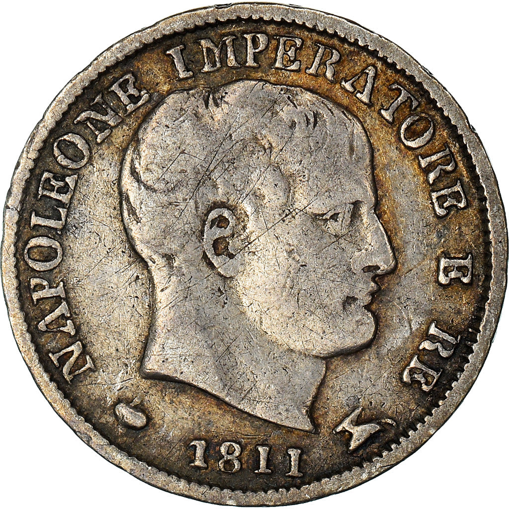 Munten, Italiaanse staten, KINGDOM OF NAPOLEON, Napoleon I, 5 Soldi, 1811