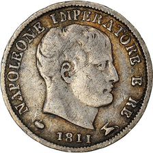 Monnaie, États italiens, KINGDOM OF NAPOLEON, Napoleon I, 5 Soldi, 1811, Milan