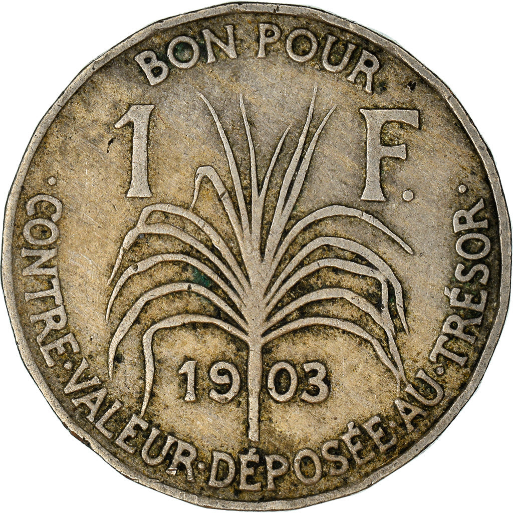 Coin, Guadeloupe, Franc, 1903, VF(30-35), Copper-nickel, KM:46, Lecompte:57
