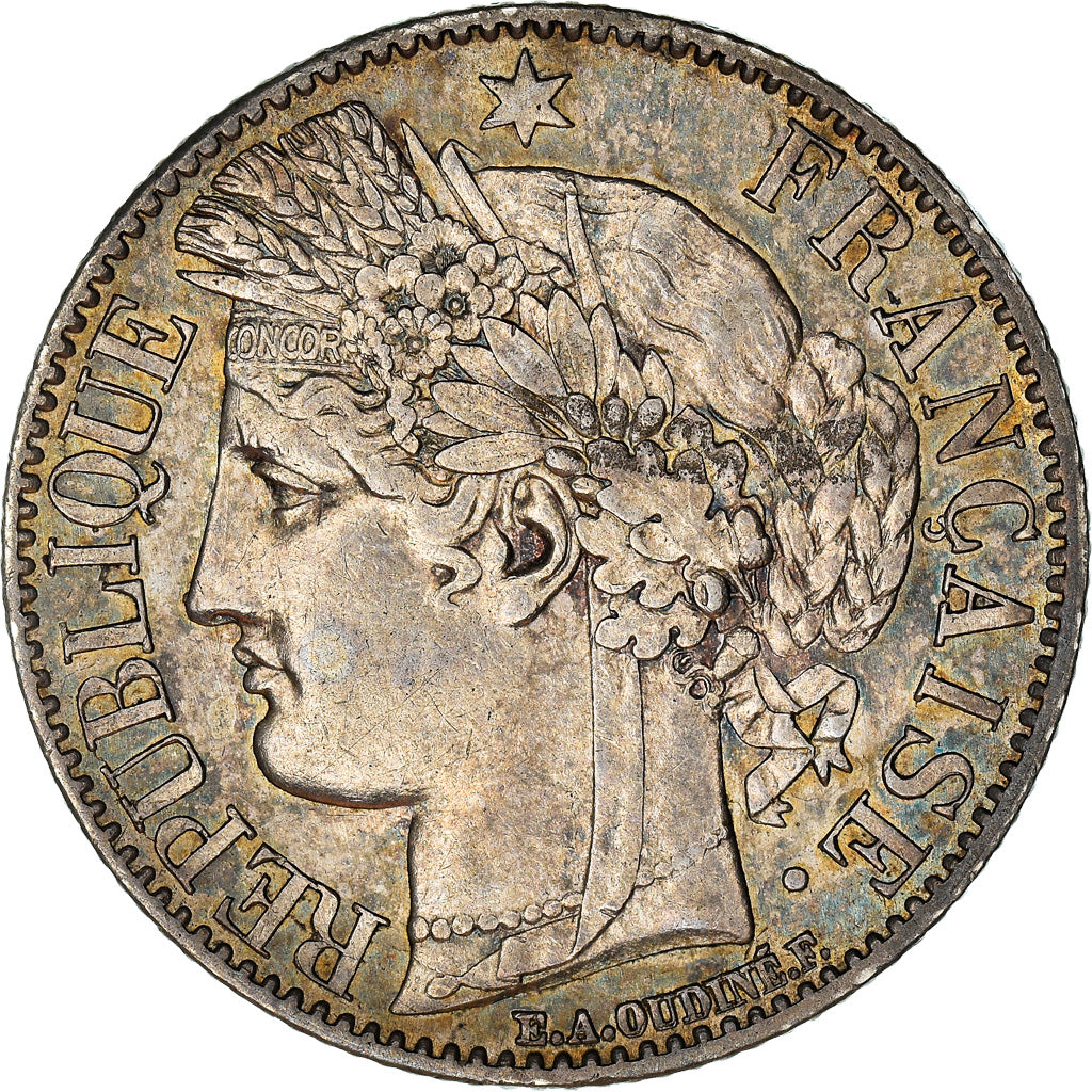 Coin, France, Cérès, Franc, 1849, Paris, AU(50-53), Silver, KM:759.1