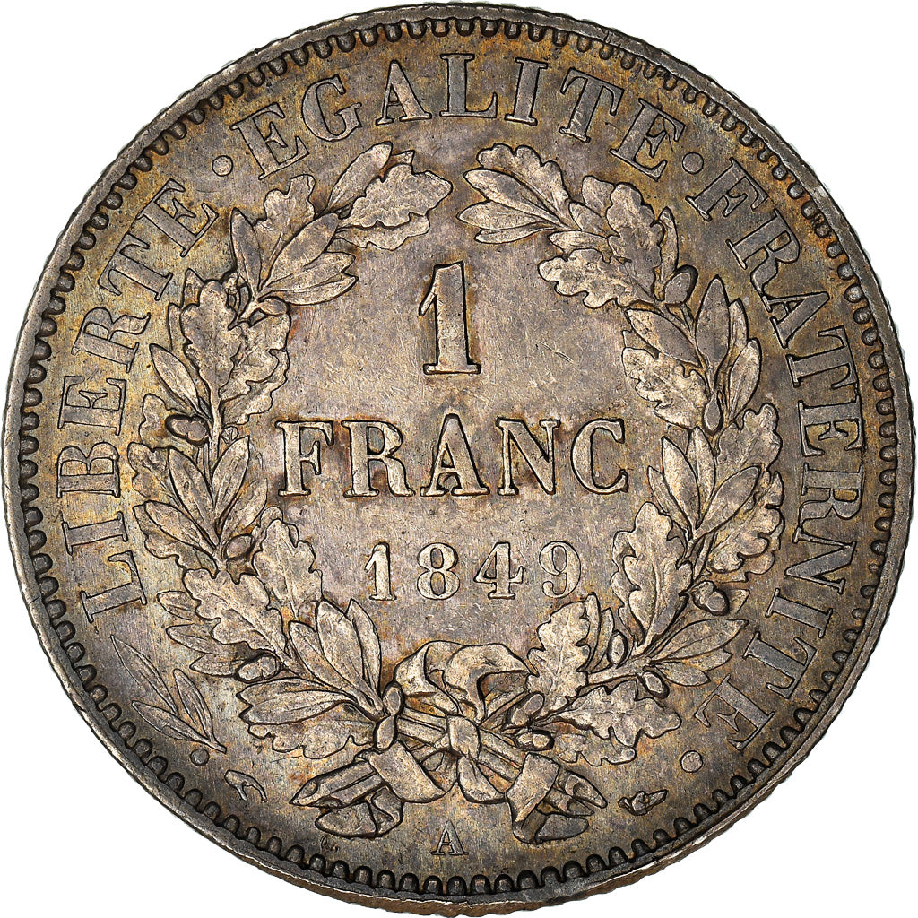 Coin, France, Cérès, Franc, 1849, Paris, AU(50-53), Silver, KM:759.1
