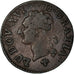 Moeda, França, Louis XVI, Liard, Liard, 1777, La Rochelle, VF(30-35), Cobre