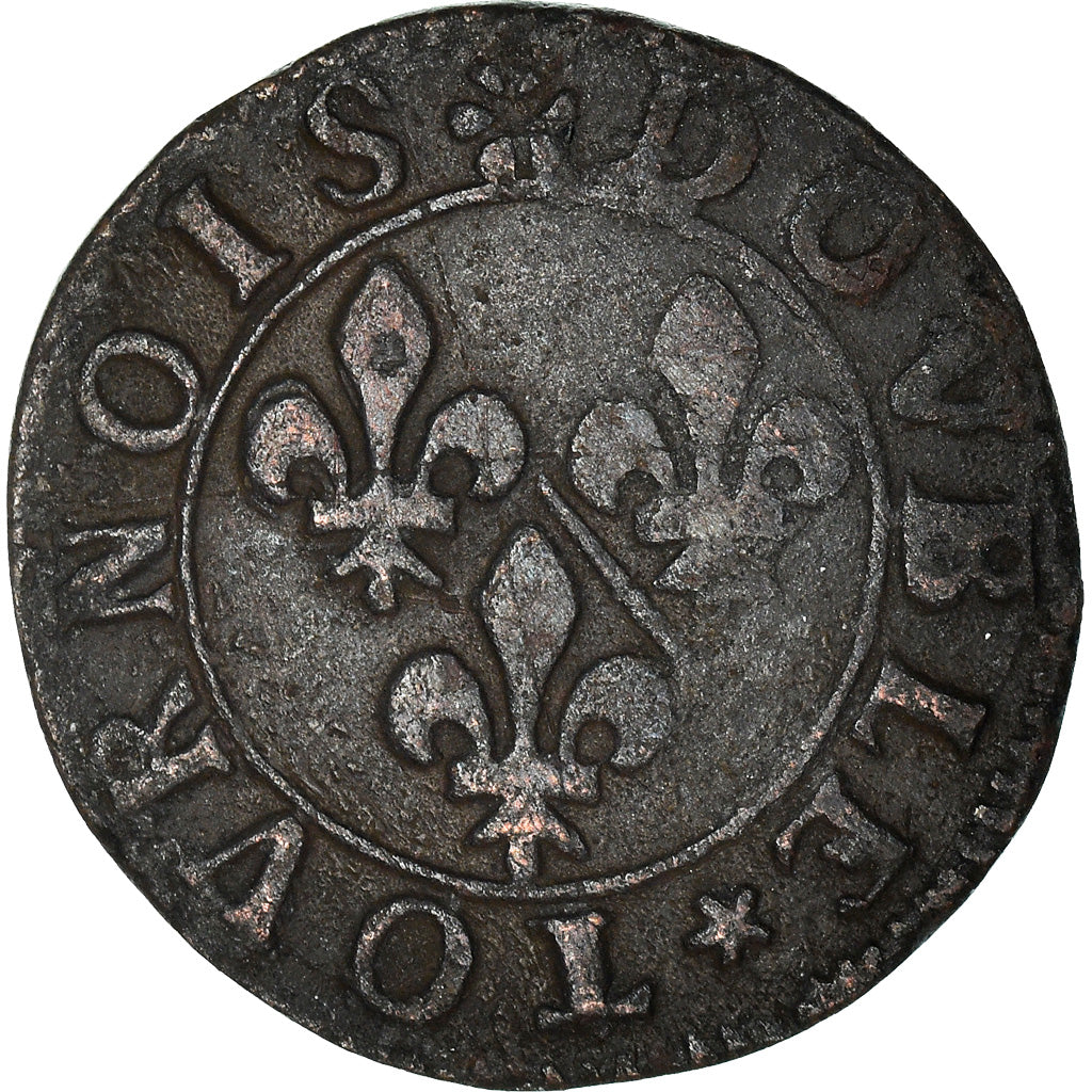 Moneta, Francia, CHÂTEAU-REGNAULT, François de Bourbon, Double Tournois, BB