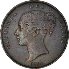 Monnaie, Grande-Bretagne, Victoria, Penny, 1854, TB, Cuivre, KM:739