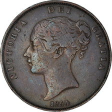 Moneta, Wielka Brytania, Victoria, Penny, 1854, VF(20-25), Miedź, KM:739