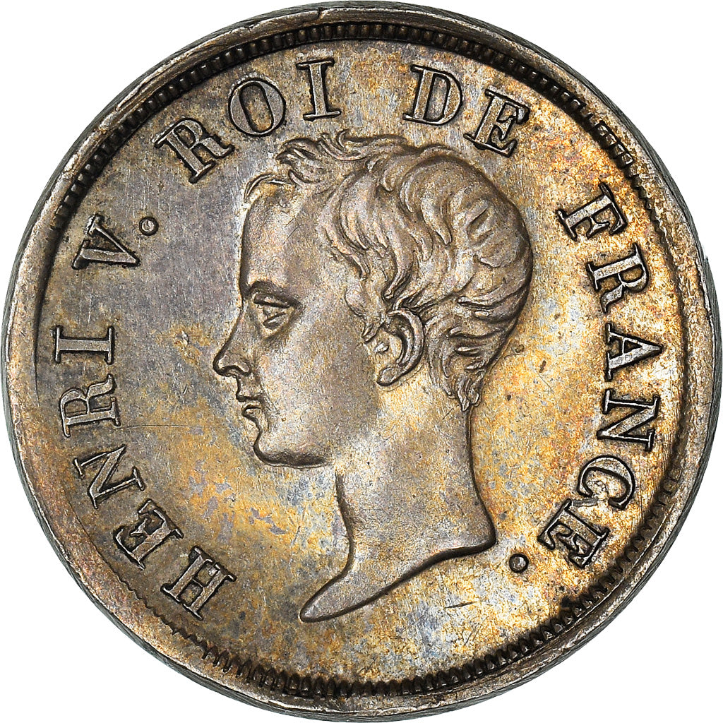Monnaie, France, Henri V, 1/2 Franc, 1833, SUP, Argent, Gadoury:404, KM:23