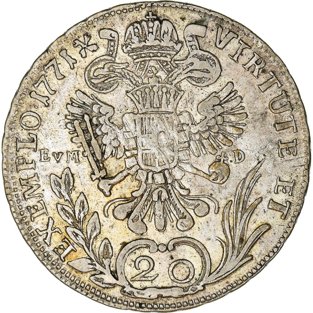 Monnaie, Autriche, Joseph II, 20 Kreuzer, 1771, Kremnitz, TTB, Argent, KM:2067.1