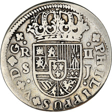 Moneda, España, Philip V, 2 Reales, 1725, Seville, BC+, Plata, KM:307