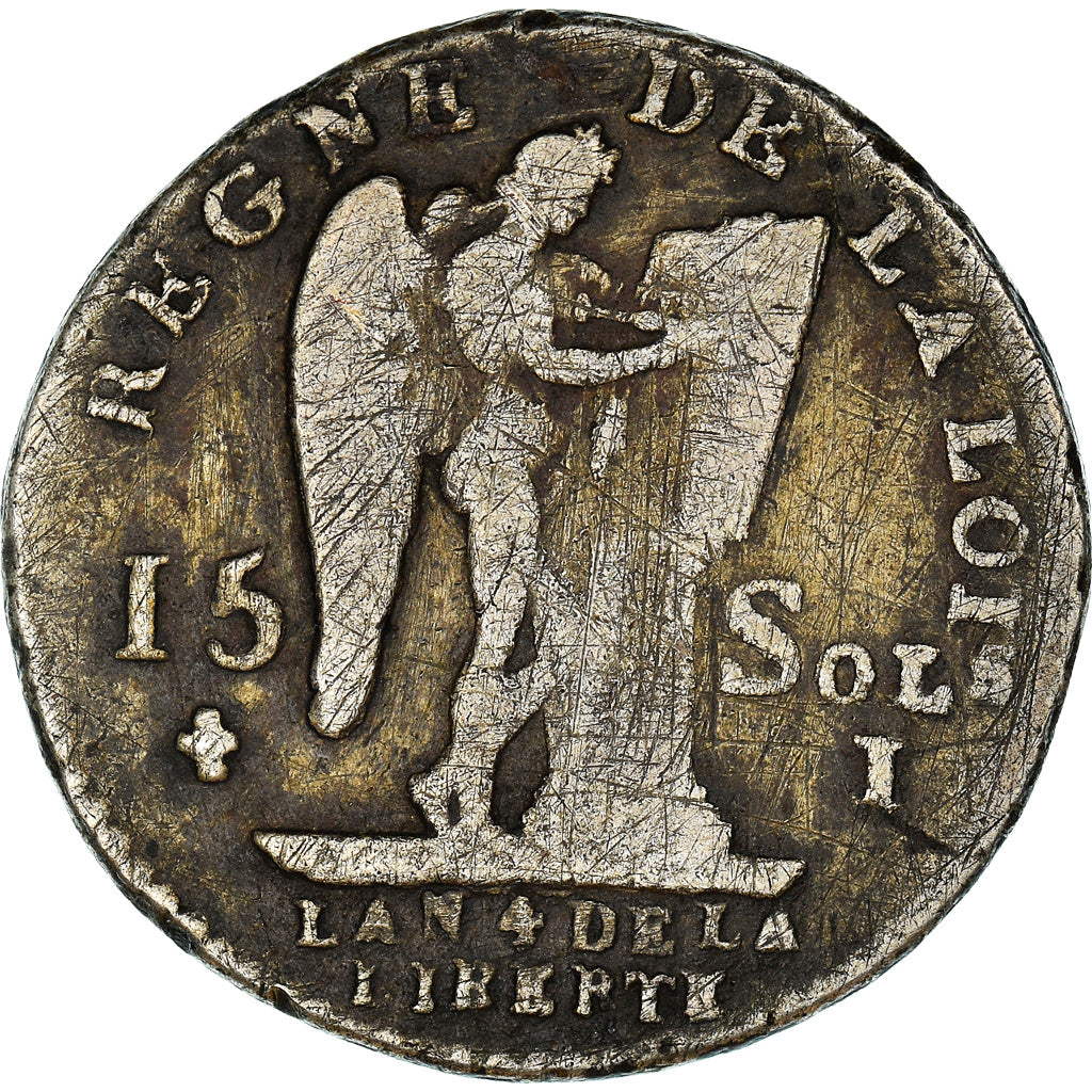 Moneta, Francja, Louis XVI, 15 sols françois, 15 Sols, 1/8 ECU, 1792, Limoges