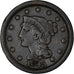 Coin, United States, Braided Hair Cent, Cent, 1845, U.S. Mint, Philadelphia