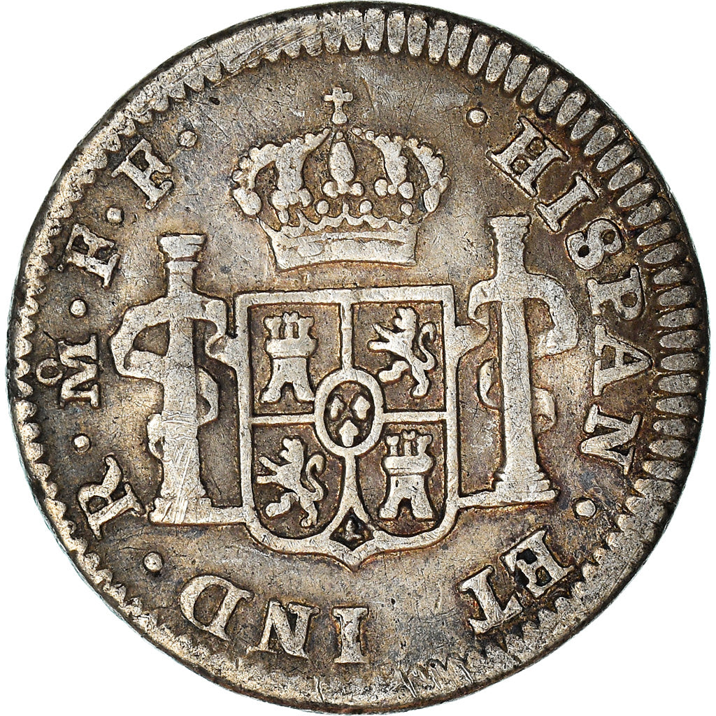 Coin, Mexico, Charles III, 1/2 Réal, 1782, Mexico City, VF(30-35), Silver