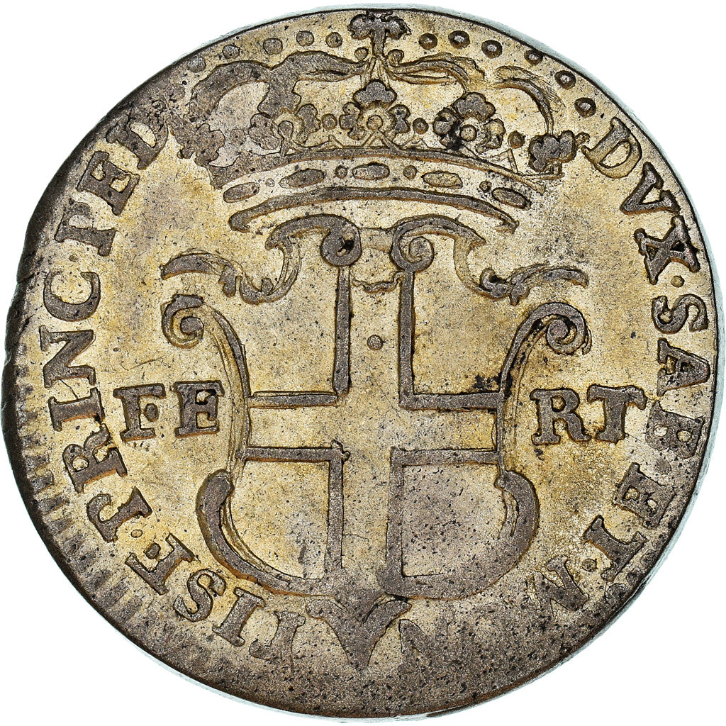 Moneta, DEPARTAMENTY WŁOSKIE, SARDINIA, Carlo Emanuele III, 5 Soldi, 1745