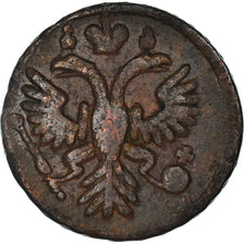 Moneda, Rusia, Denga, 1/2 Kopek, 1735, MBC, Cobre, KM:188